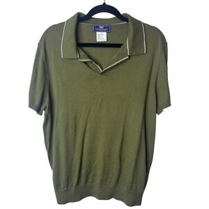 NEW Vineyard Vines Men's Olive Green Short Sleeve Knit Polo Shirt‎